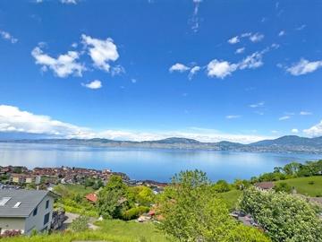 Vom Architekt entworfene Villa mit atemberaubendem Blick auf den Genfersee