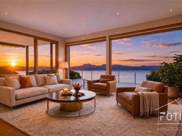 Vom Architekt entworfene Villa mit atemberaubendem Blick auf den Genfersee