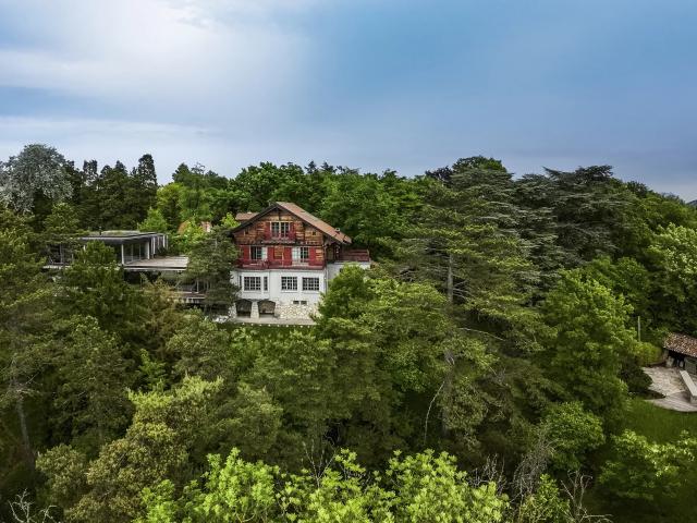 Vom Architekt entworfenes Haus in Conches, umgeben von Natur, Licht und Panoramablicken