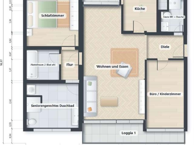 Von Privat: 3 Zimmer Wohnung in Gräfrath seniorengerechtes Bad