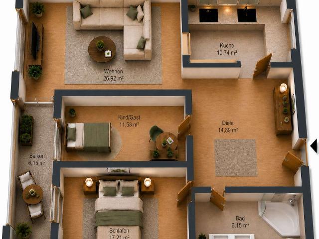 Von Privat: 3 Zimmer Wohnung in Königsdorf