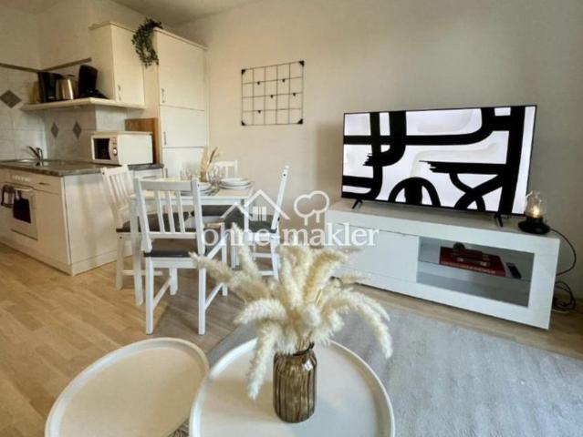 Voll möblierte 49 m² Wohnung mit Balkon, Aufzug, EBK, Schwimmbad/Sauna & optionalem TG Stellplatz