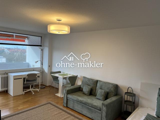 Voll möblierte 1 Zimmer Wohnung mit großem Südbalkon & Schwimmbad – Top Lage in München Laim