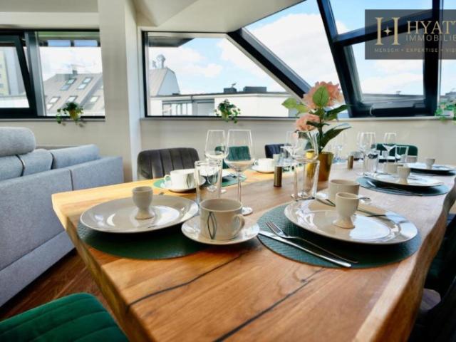 Voll möbliertes 4 Zimmer Neubau Penthouse auf 2 Ebenen | Spa Terrasse mit Sauna & Jacuzzi | Eigennutzung oder Airbnb | ca. 5,35 % Bruttoumsatzrendite 2025
