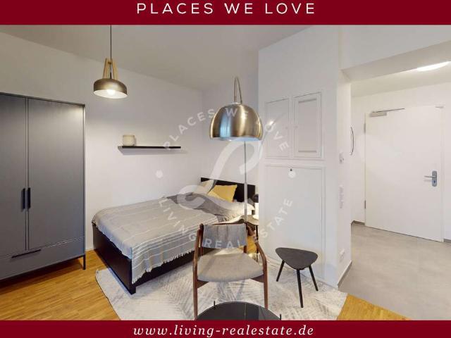 Voll möbliertes Studio mit Einbauküche und Terrasse zum Innenhof!