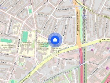 vollmöblierte Dachgeschoss Wohnung in ruhiger Lage von Essen Rüttenscheid