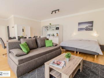 Vollmöbliertes 2 Zimmer Apartment als Ferienwohnung oder Bürofläche geeignet in Top Lage des 7. Bezirks mit hofseitiger Terrasse