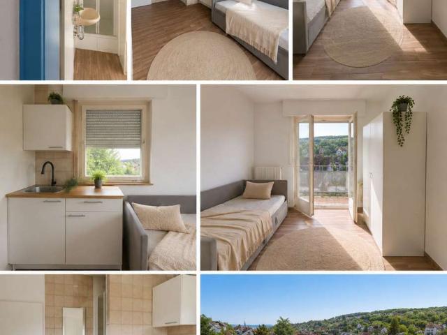 Vollmöbliertes Studioapartment mit Balkon und Aussicht über Stuttgart