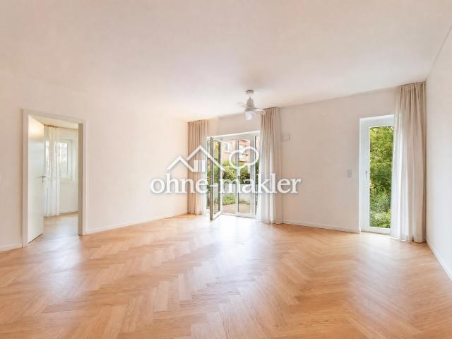 Vollsanierte 3 Zimmer Wohnung mit 30 m² Terrassen und Kamin in begehrter Lage von Sachsenhausen Süd