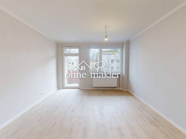 Vollständig renovierte 2 Zimmer Wohnung mit BALKON, saniertem Bad und moderner EBK