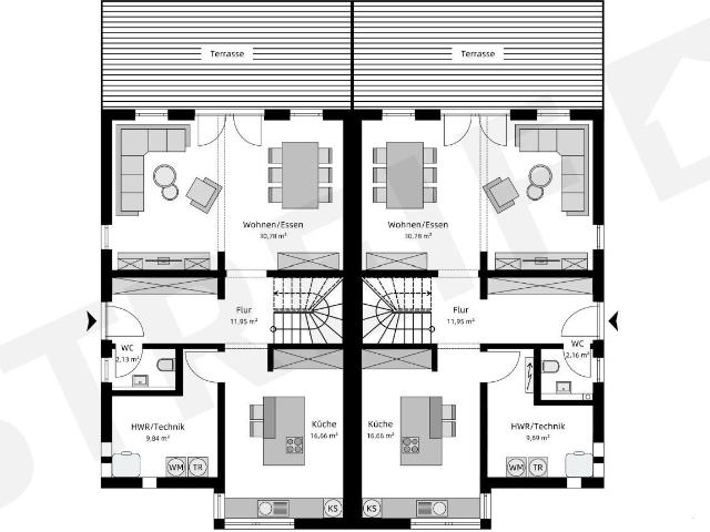 Vorankündigung! Hochwertiges Effizienzhaus DHH inkl. Grundstück