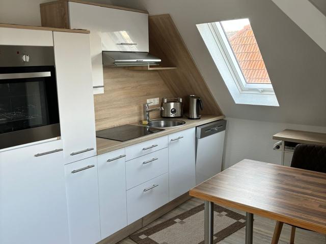 Voxtrup, modern möbliertes Apartment mit Einbauküche und Bettnische