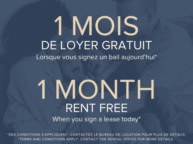 Vue du Fleuve Brossard Apartments 1 Bedroom available at 8300, boul. du St Laurent, Brossard Apartment for Rent