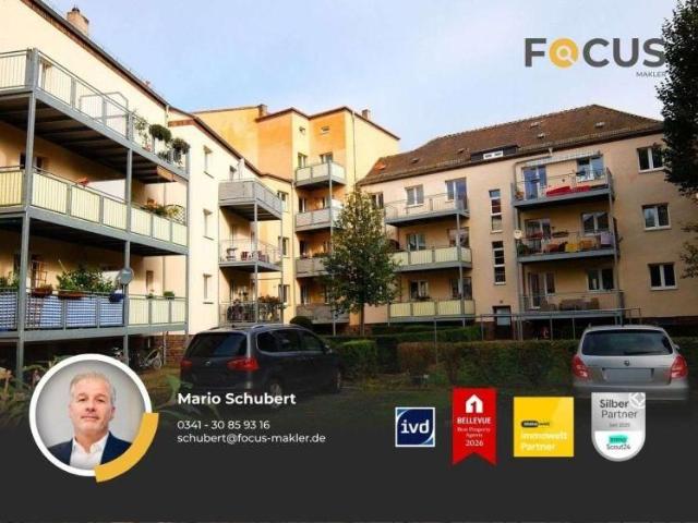 Wahren 3 Raum Kleinfamilienwohnung mit sehr großem Balkon und Stellplatzoption am Auenwald