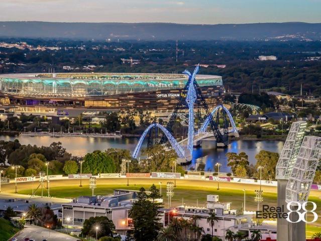 Wake Up To Optus Stadium & River Views From Your Sky High Retreat!