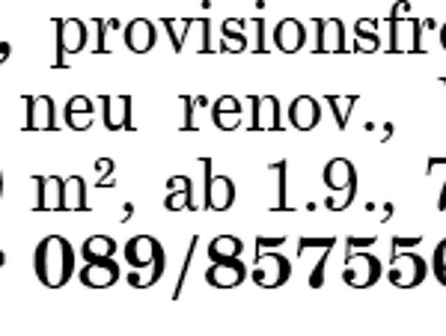 Waldtrudering, provisionsfrei, Einraumwohnung