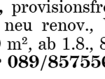Waldtrudering, provisionsfrei, Einraumwohnung