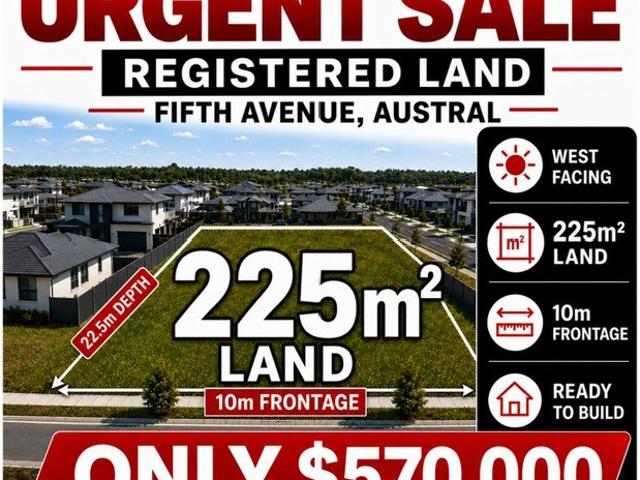 Walk to Austral Plaza, Registered land ready to build.!