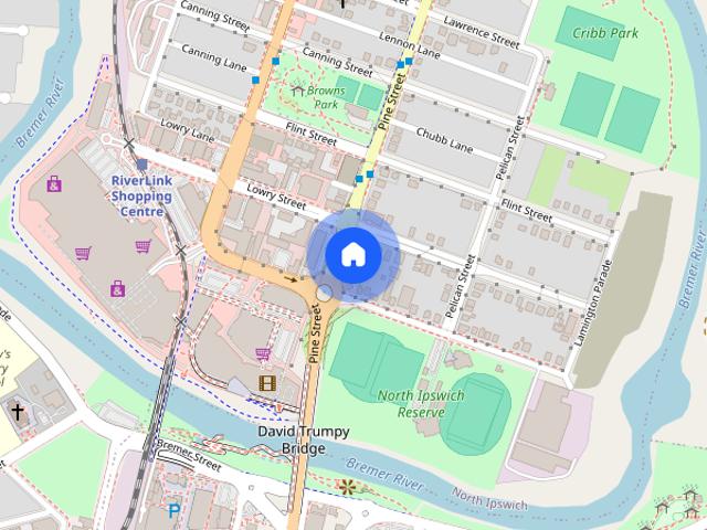 “Walk to Riverlink and Ipswich Central”