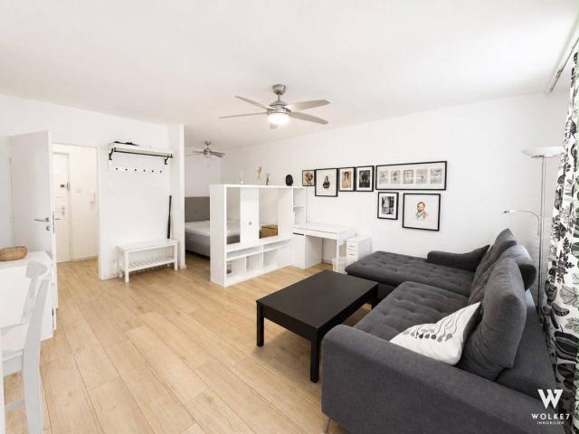 WARMMIETE: 1 vollmöbliertes Zimmer, Küche, Loggia