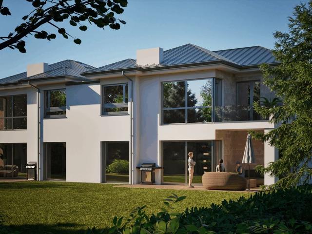 Nowoczesny bliźniak 133 m² z dużymi oknami i garażem polecam