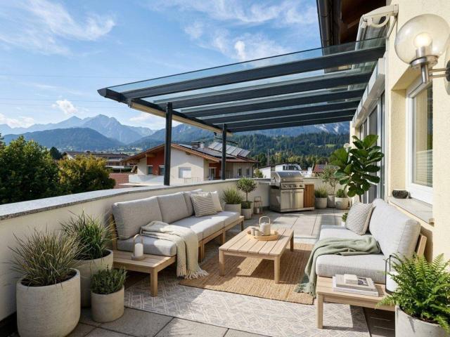 Wattens – Exklusive Maisonette mit ca. 129,55 m² Wohnnutzfläche, ca.30,66 m² Westterrasse, Panoramablick & neuer Designküche