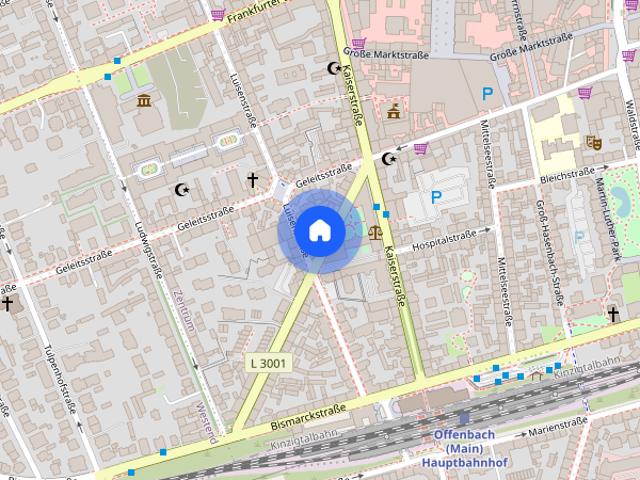 WBS Wohnung in Offenbach am Main: 2 Zimmer mit Aufzug und Keller