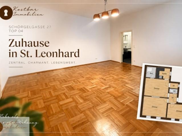 WG Traum Charmante & großzügige Dreizimmerwohnung im Herzen von St. Leonhard zur Miete