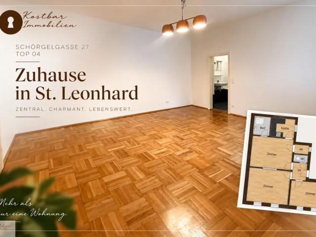 WG Traum Charmante & großzügige Dreizimmerwohnung im Herzen von St. Leonhard zur Miete