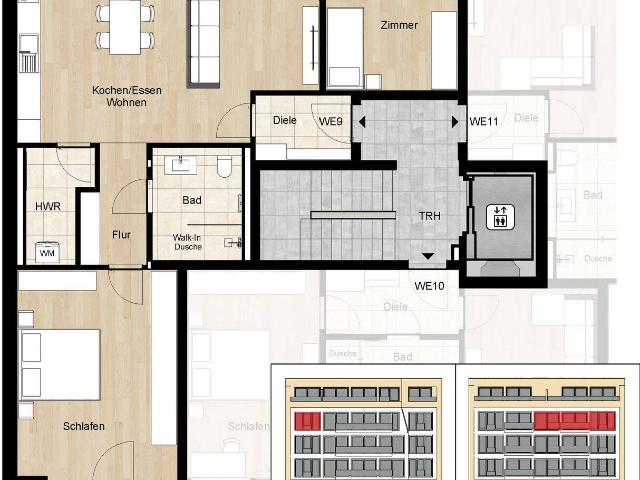 WE 9: 3 Zimmer im 3. OG links