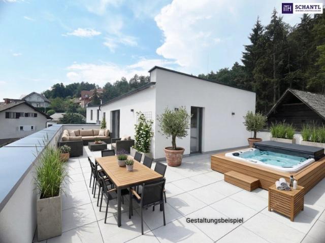 Weiz von oben Design von morgen Penthouse mit Panorama Terrasse, Garten & Kellerstöckl