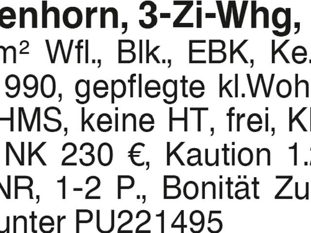 Weißenhorn, 3 Zi Whg 1.OG