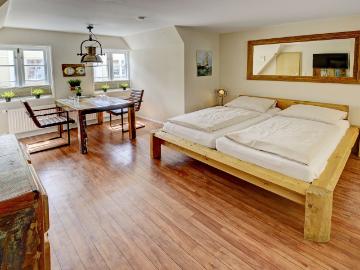 Welcome to the holiday apartment Kajüte am Nordermarkt for up to 2 people in the heart of the lively old town