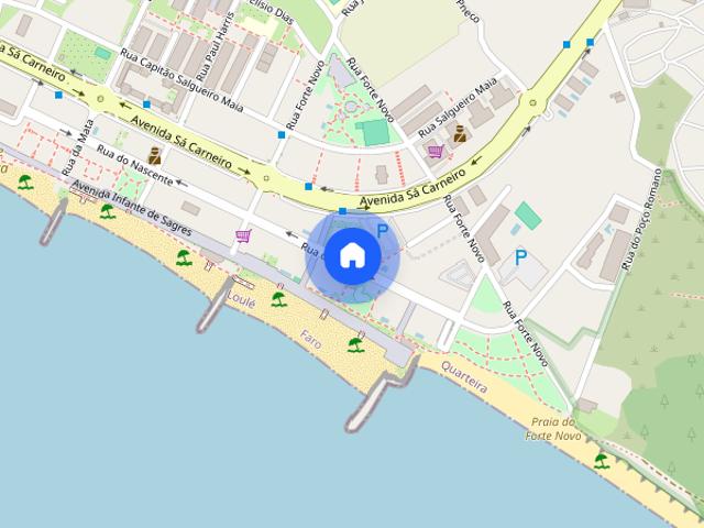 Welcoming 2 Bedroom Apartment with a balcony and Gaivota beach front