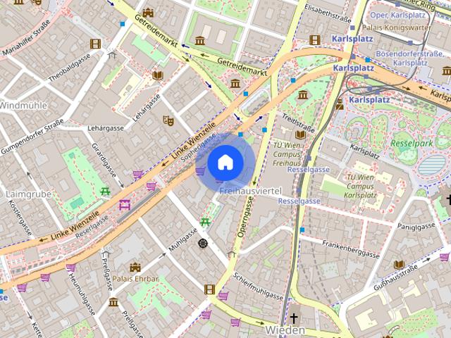 Welcoming studio in the central Wieden district