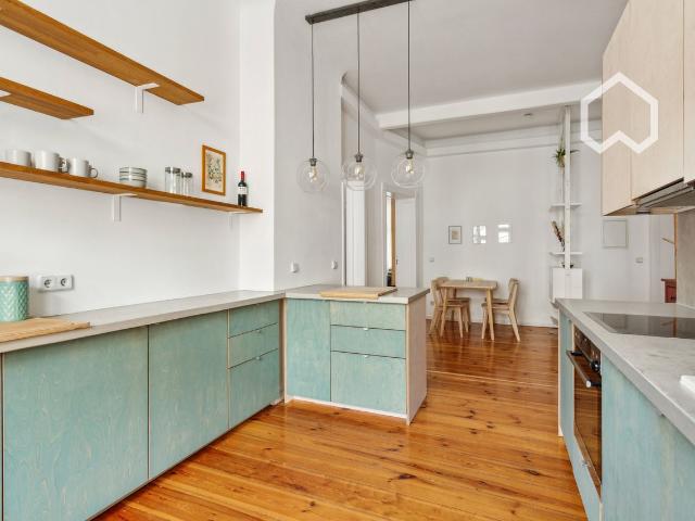 Well connected, spacious 3 room apartment close to Neukölln Fully equipped, Berlin Amsterdam Apartments for Rent
