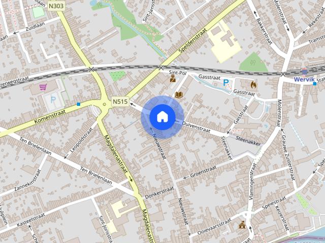 Wervik Centraal gelegen appartement met 2 slaapkamers