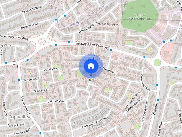 Whitcombe Gardens, Nottingham
