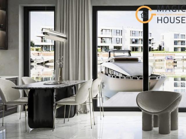 Luksusowy apartament nad wodą z tarasem i widokiem