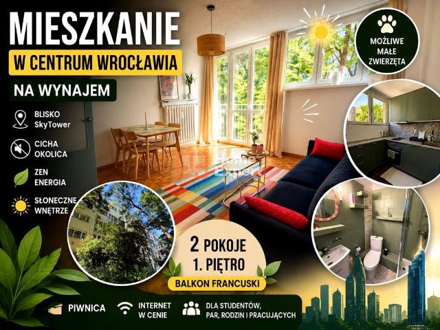 Świeże umeblowane 2 pokoje ok. Ul. Zielińskiego Wrocław