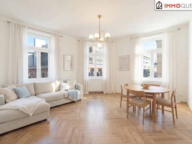 Wiener Charme zum Ankommen! Erstbezug nach Kernsanierung stilvolle 3 Zimmer Wohnung im 2. Stock mit zentraler Raumaufteilung und sonniger Ausrichtung