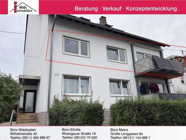 Wiesbaden: Mit sehr geringem Aufwand: Gepflegte 4 Zimmer Wohnung mit Süd West Balkon und Stellplatz