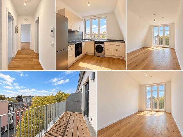 Wilhelmsruh: Hochwertige 2 Zi Dachgeschosswohnung | Balkon | Fußbodenheizung | Toller Ausblick