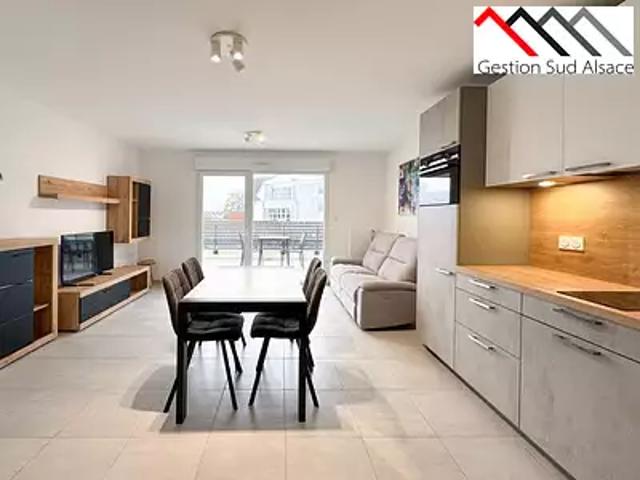 Wittenheim 68270 Location appartement 2 pièces t2 terrasse parking
