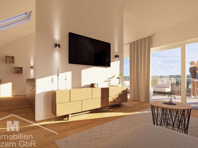 Wo der Waldrand beginnt: Barrierefreie 2 Zimmer OG Whg. mit Talblick