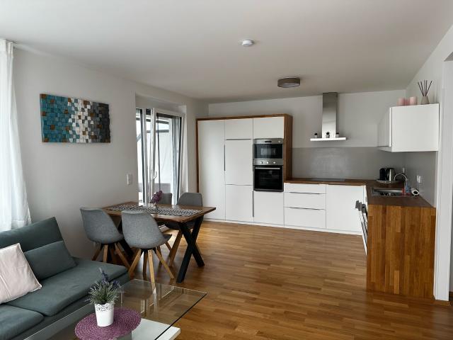 Modern apartment in Vienna near the VIC UNO City and a bathing lake, just 20 minutes from the city center