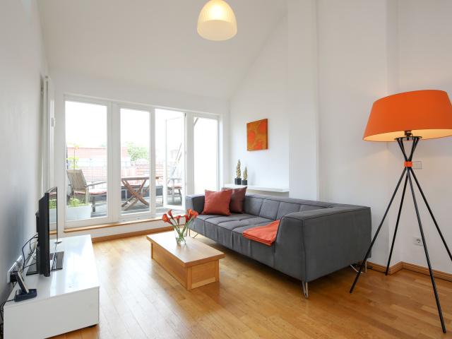 Wonderful 2 room Attic apartment with 2 terraces and elevator in Berlin Mitte