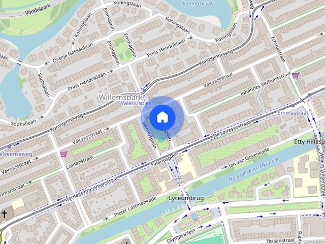 Woning aan de Valeriusplein te Amsterdam