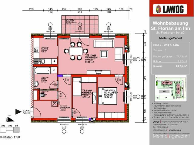 Wohnanlage der LAWOG St.Florian Nr.82/4 4782 St. Florian am Inn
