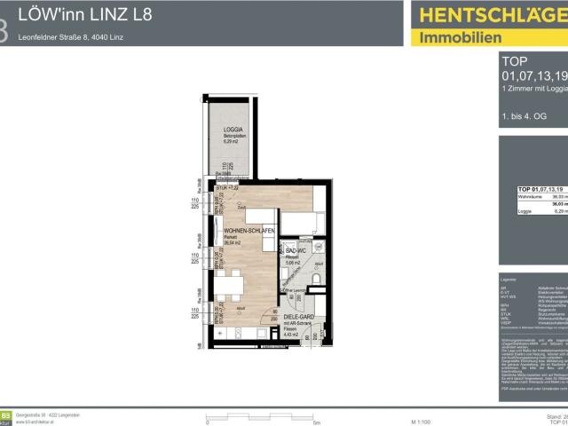 Etw in Linz/Urfahr mit Loggia Wohnbaugefördert